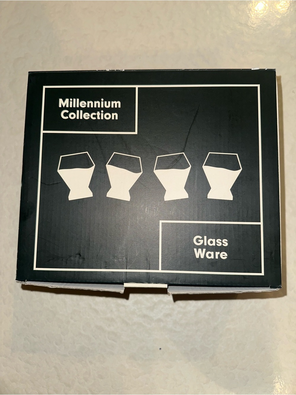Set of 4 YIELD 10oz Millennium Stemless Glasses Borosilicate Glass-New In Box!!!